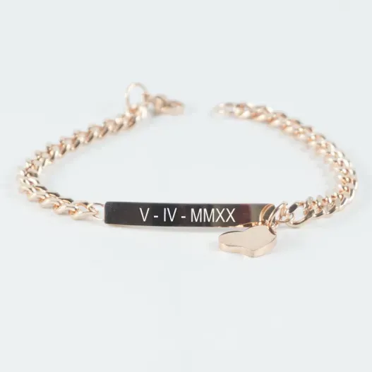 Esclava coraz&oacute;n personalizada (Idea de regalo original)