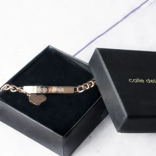 Esclava coraz&oacute;n personalizada (Foto de catálogo)