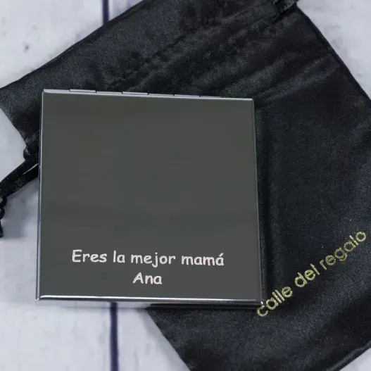 Espejo para el bolso grabado (Idea de regalo original)