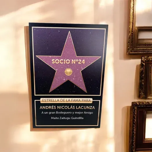 Estrella de la fama personalizada (Detalle de presentación)