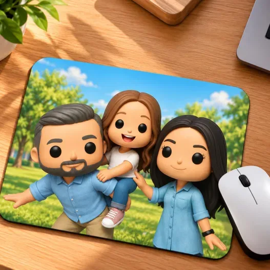 Retrato personalizado a partir de tu foto en alfombrilla (Foto de catálogo)