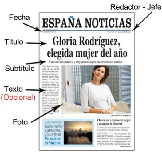 Falsa portada DIGITAL de peri&oacute;dico para ella (Vista alternativa)