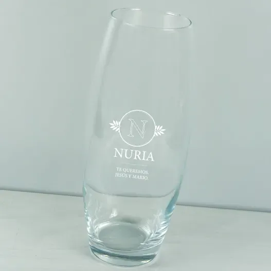 Florero grabado con nombre (Idea de regalo original)
