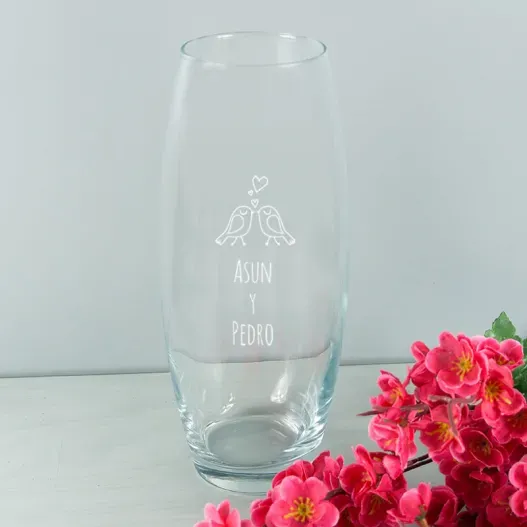 Florero personalizado para enamorados (Idea de regalo original)