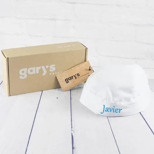 Gorro de cocinero BIO bordado (Detalle de presentación)