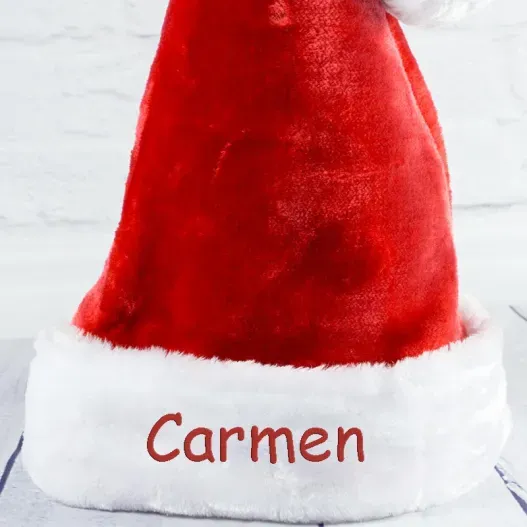 Gorro de Pap&aacute; N&ouml;el bordado