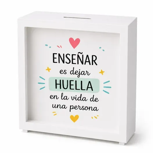 Hucha de madera para Profe 'Ense&ntilde;ar'