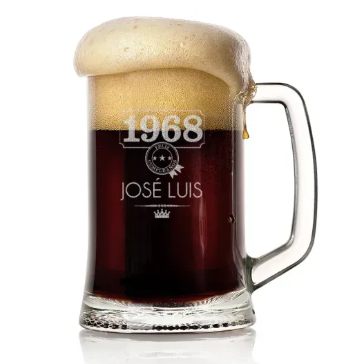 Jarra de cerveza a&ntilde;o de nacimiento