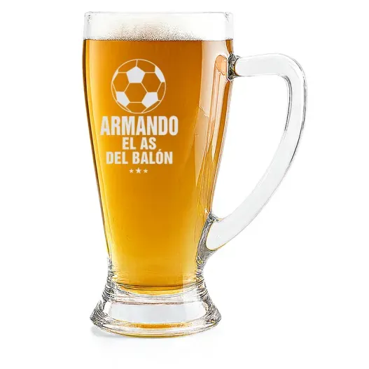 Jarra de cerveza Baviera para el as del bal&oacute;n