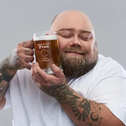 Jarra de cerveza con medalla al mejor padre (Vista alternativa)