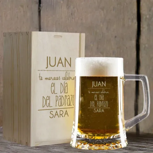 Jarra de cerveza divertida para d&iacute;a del padre (Idea de regalo original)
