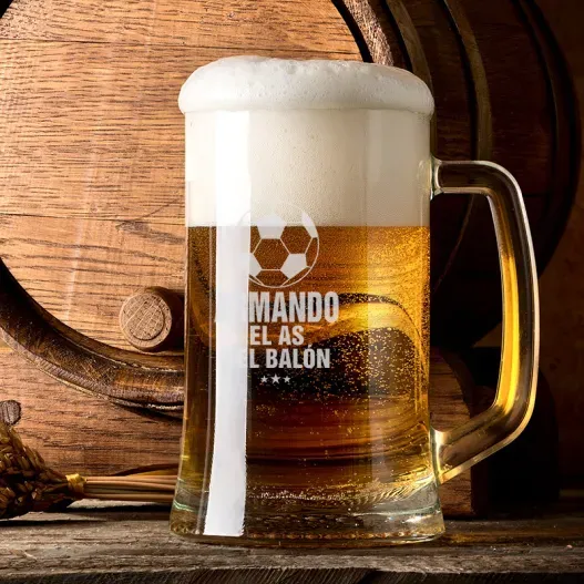 Jarra de cerveza "El as del bal&oacute;n" (Vista alternativa)