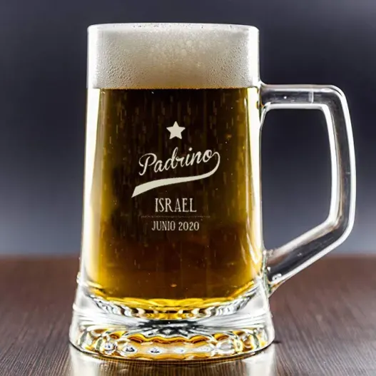 Jarra de cerveza para padrino personalizada (Vista alternativa)