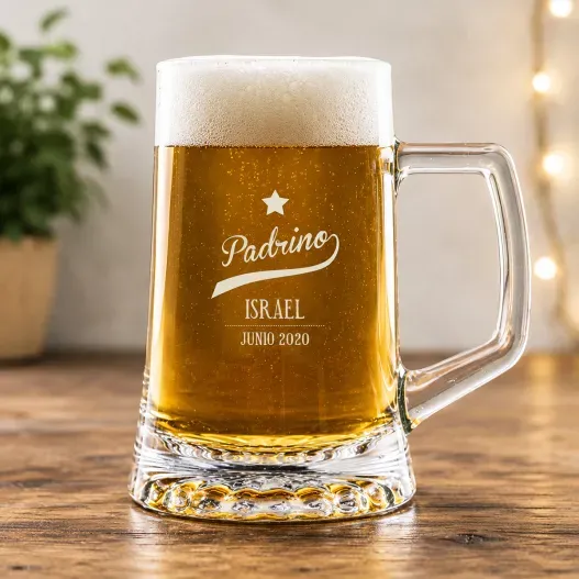 Jarra de cerveza para padrino personalizada (Vista alternativa)