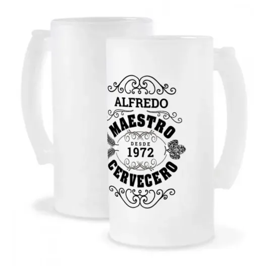 Jarra de cerveza personalizada 'Cervecero' (Idea de regalo original)