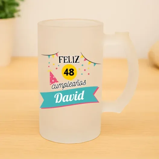 Jarra de cerveza personalizada 'cumplea&ntilde;os' (Vista alternativa)
