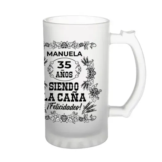 Jarra de cerveza personalizada 'Es la ca&ntilde;a' (Vista alternativa)