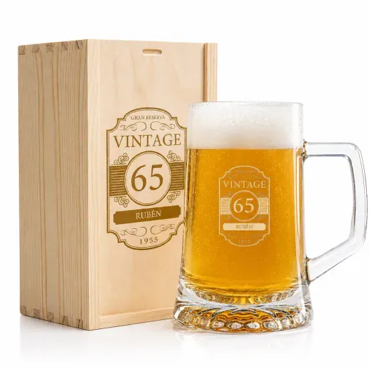 Jarra de cerveza vintage personalizada (Foto de catálogo)