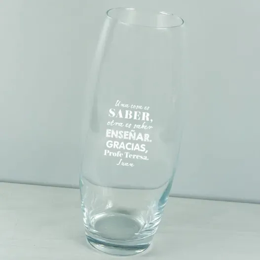 Jarr&oacute;n personalizado 'Saber ense&ntilde;ar' (Detalle de presentación)