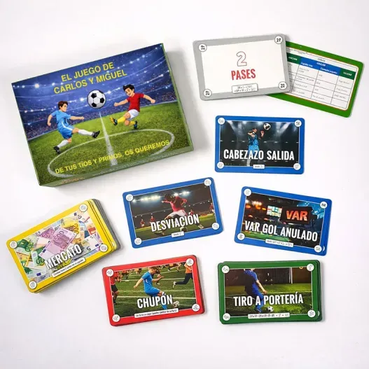 Juego de Cartas de F&uacute;tbol Megasuper League Personalizado (Idea de regalo original)