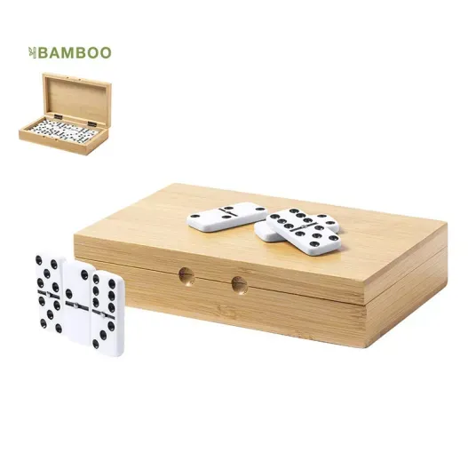 Juego domin&oacute; en estuche de bamb&uacute; (Idea de regalo original)