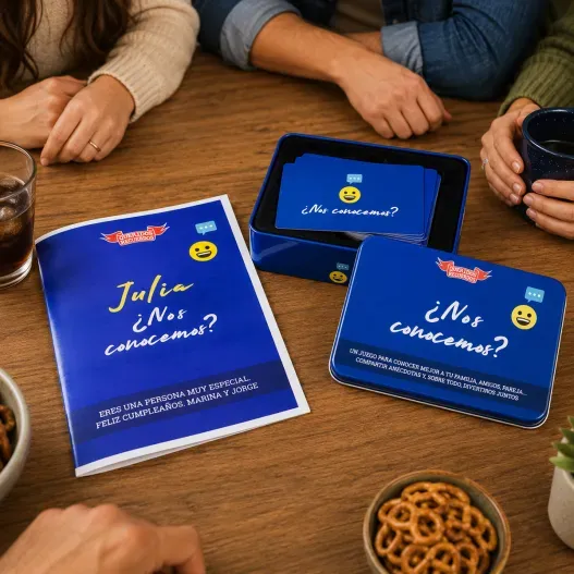 Juego &iquest;Nos conocemos? con tarjeta personalizada (Vista alternativa)