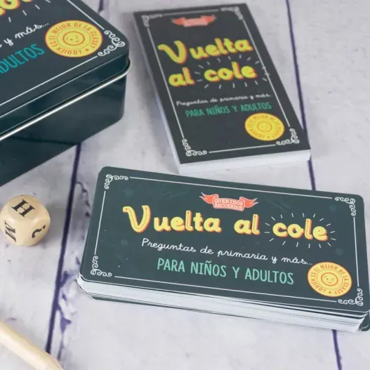 Juego 'Vuelta al cole' para familias con tarjeta (Detalle de presentación)