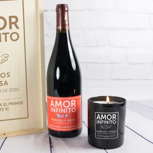 Kit Amor Infinito personalizado (Detalle de presentación)