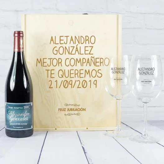 Kit jubilaci&oacute;n personalizado (Detalle de presentación)