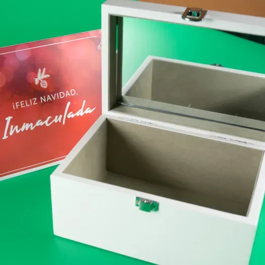 Joyero para mujer personalizado con tarjeta de Navidad (Vista alternativa)
