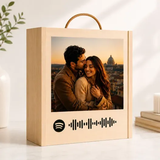 Kit personalizado con c&oacute;digo Spotify (Detalle de presentación)