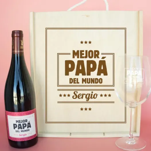 Kit personalizado 'Mejor Pap&aacute;' (Detalle de presentación)