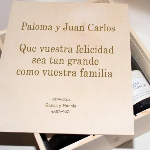 Kit vino personalizado para Bodas de Oro (Idea de regalo original)