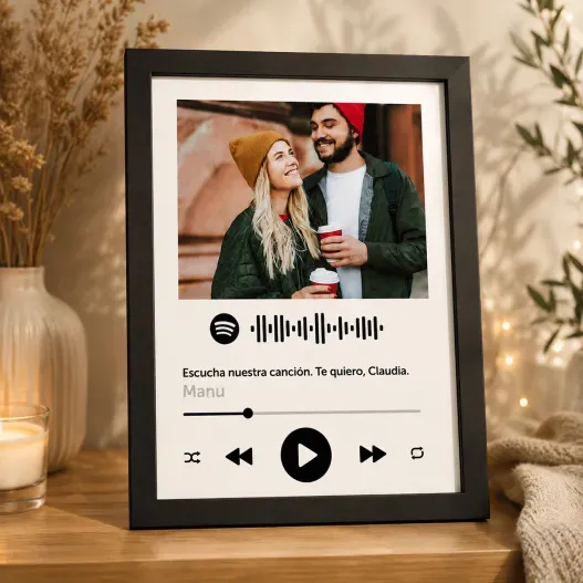 L&aacute;mina personalizada con c&oacute;digo Spotify (Foto de catálogo)