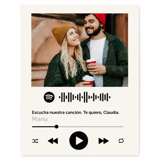 L&aacute;mina personalizada con c&oacute;digo Spotify (Vista secundaria)