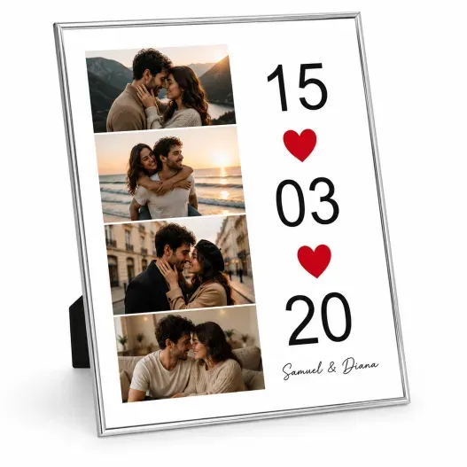 L&aacute;mina personalizada para enamorados con fotos (Foto de catálogo)