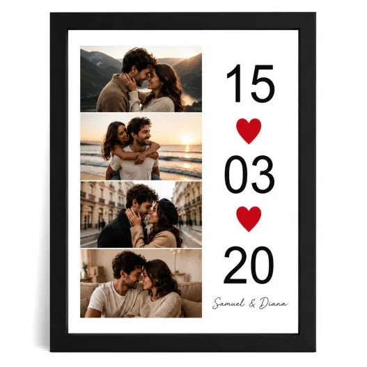 L&aacute;mina personalizada para enamorados con fotos (Vista secundaria)