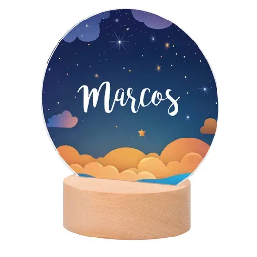 L&aacute;mpara infantil personalizada  (Detalle de presentación)