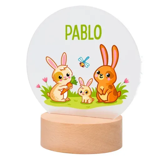 L&aacute;mpara infantil personalizada con nombre (Idea de regalo original)