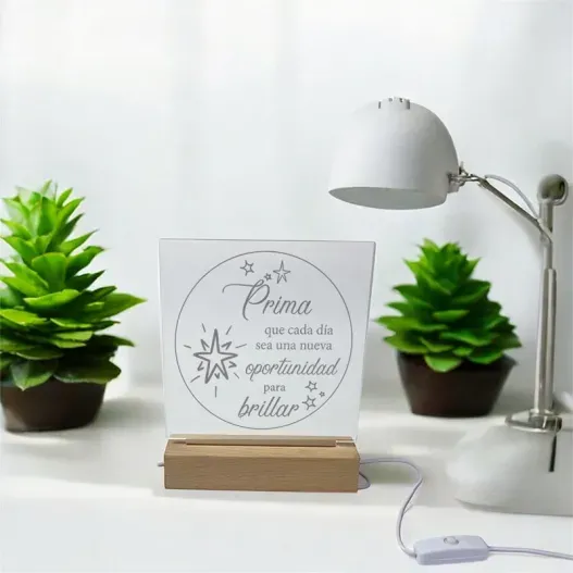 L&aacute;mpara LED Personalizada 'Brillar'  (Vista alternativa)