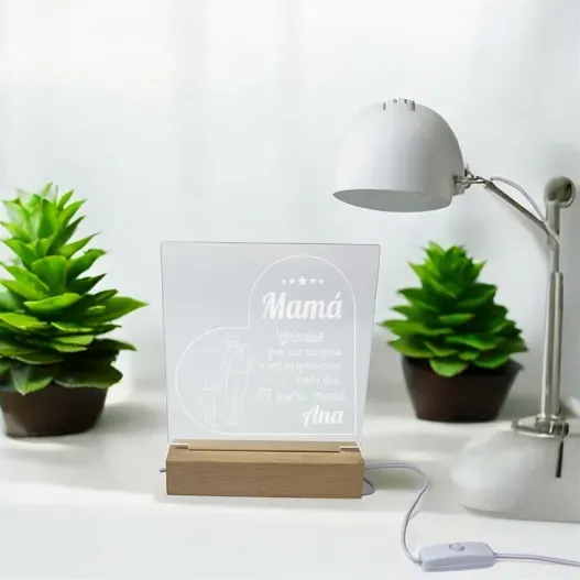 L&aacute;mpara LED Personalizada para Pap&aacute; o Mam&aacute; (Foto de catálogo)