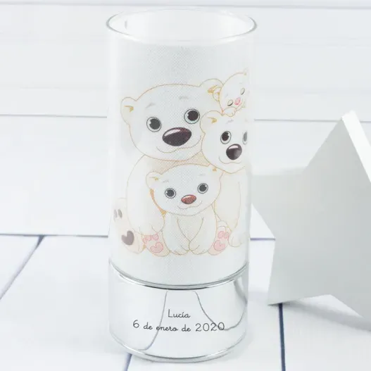 L&aacute;mpara ositos infantiles personalizada (Idea de regalo original)