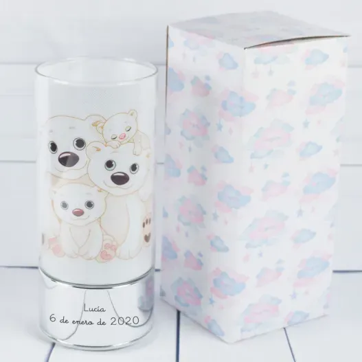L&aacute;mpara ositos infantiles personalizada (Detalle de presentación)