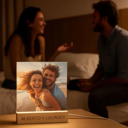 L&aacute;mpara Personalizada con Foto (Vista alternativa)