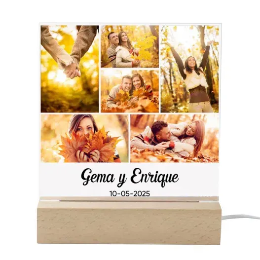 L&aacute;mpara personalizada con fotos (Foto de catálogo)
