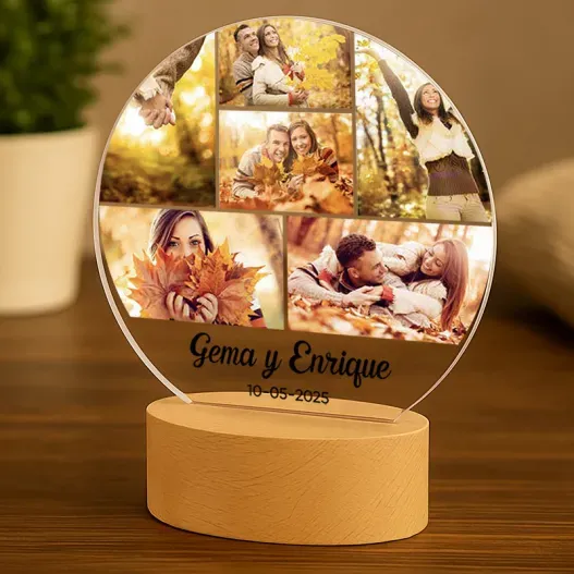 L&aacute;mpara personalizada con fotos