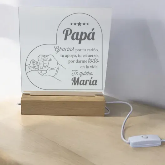 L&aacute;mpara Personalizada 'Juntos'  (Vista alternativa)