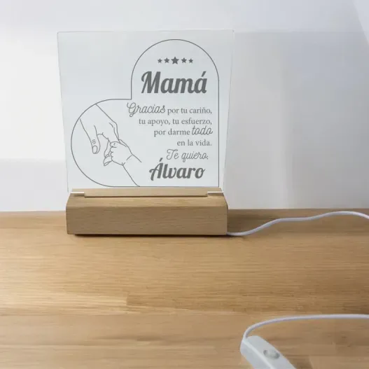 L&aacute;mpara Personalizada 'Juntos'  (Detalle de presentación)
