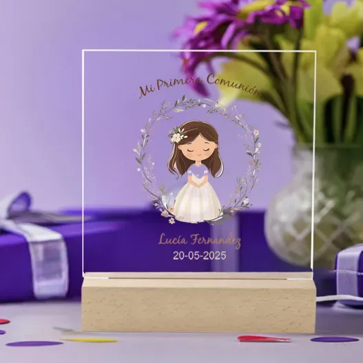 L&aacute;mpara personalizada 'Mi Primera Comuni&oacute;n' (Foto de catálogo)