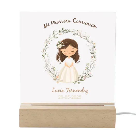 L&aacute;mpara personalizada 'Mi Primera Comuni&oacute;n' (Idea de regalo original)